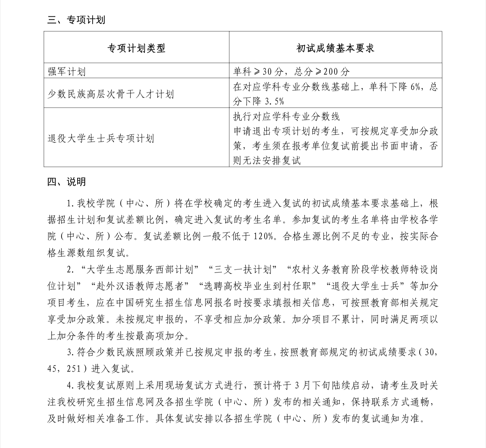 2024考研34所自主劃線院校分數(shù)線:山東大學(xué)2024年碩士研究生招生考試考生進入復(fù)試的初試成績基本要求